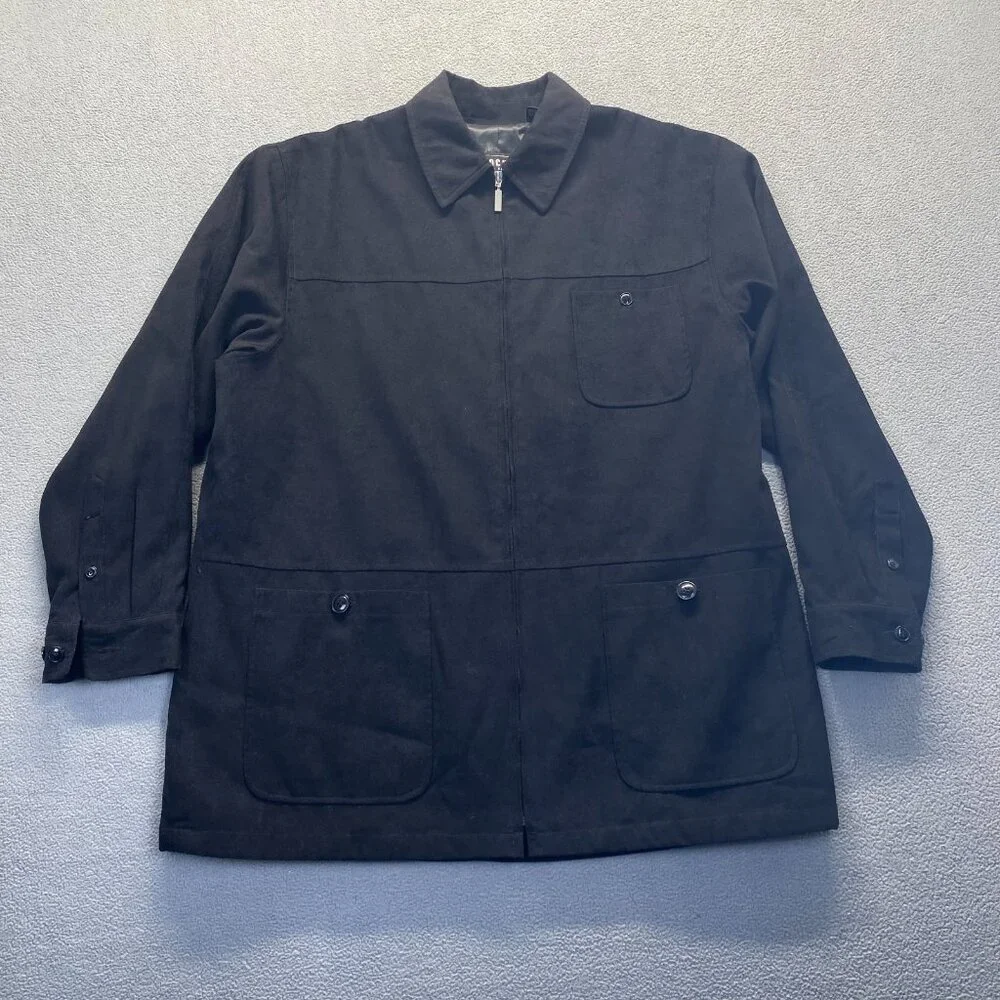 Gochu by KBB‎ Shirt Mens Size XL Black Utility Workwear Pockets Zipper